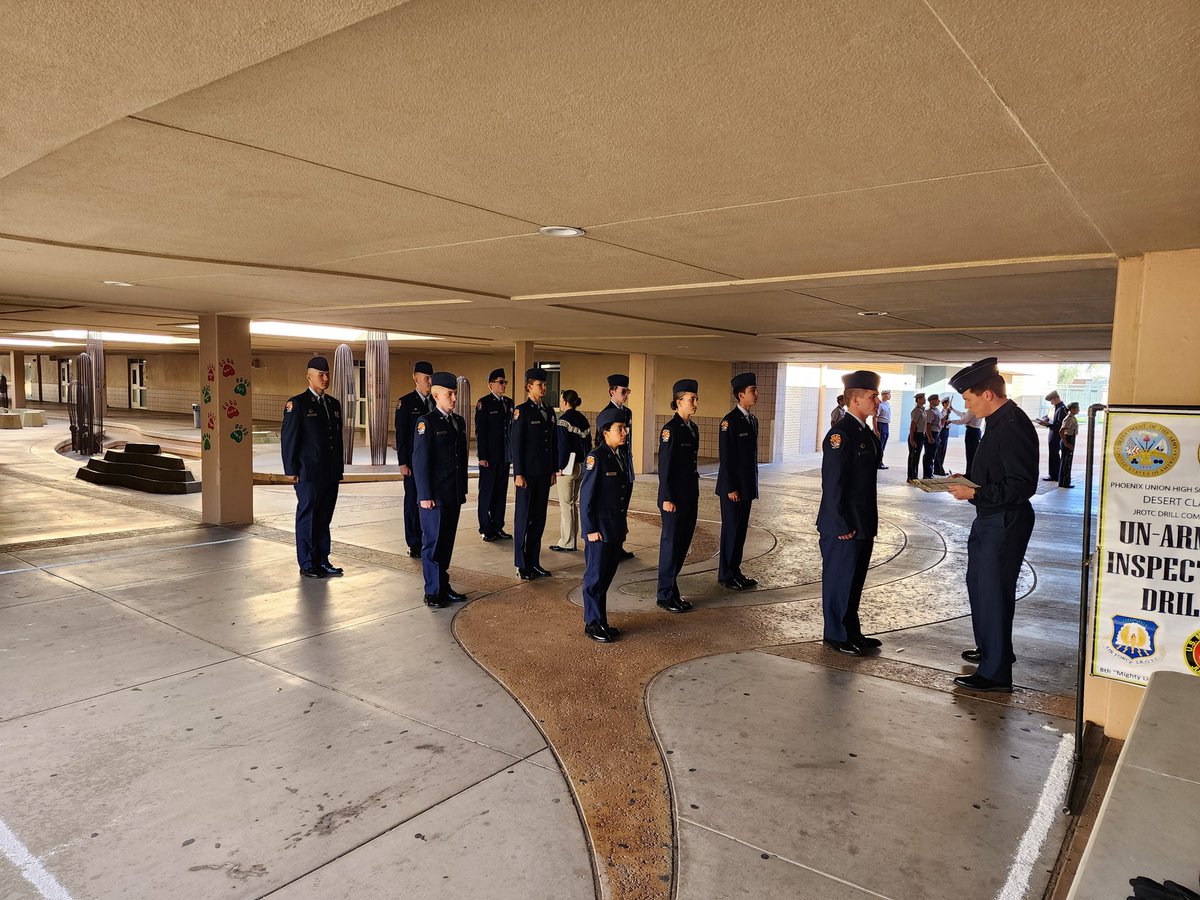 AZ951AFJROTC's tweet photo. On 25 March, #AZ951 #CampoVerde competed in the Desert Classic Drill Meet. We placed in 5 of the 6 events!
1st place in JV Color Guard &amp; Unarmed regulation drill
2nd place in Armed regulation drill &amp; Armed Inspection 
3rd place in Varsity Color Guard https://t.co/5zDQfRXCzw