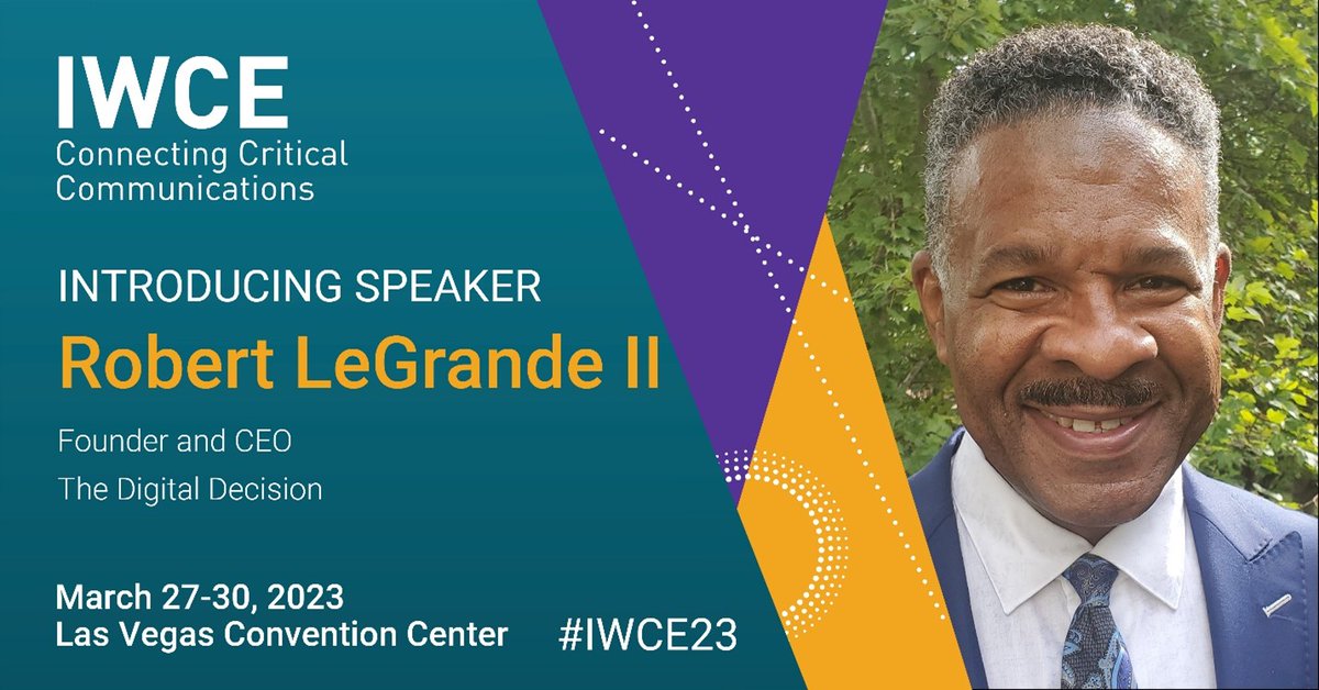 Next up for Wednesday morning at 10:15am, <a href="/TheDigitalDec/">The Digital Decision</a> CEO Robert LeGrande II will be joining industry experts in a roundtable discussion on “School Communications and Safety” Come check it out!
#IWCE2023 #PublicSafety