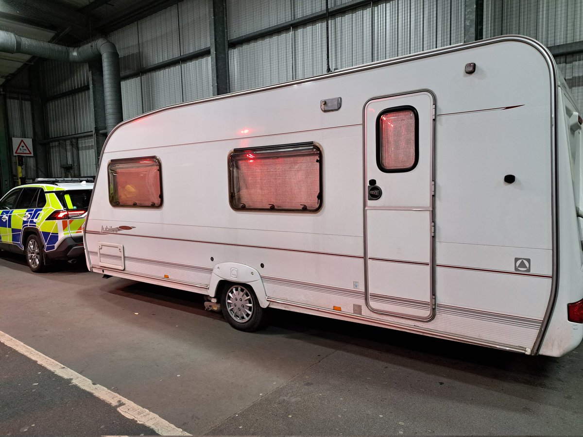 PC49 &amp; PC66 located this Ace Jubilee caravan that was stolen in 2015. Soon to be reunited with its owner BC #portofdoverpolice #portofdover