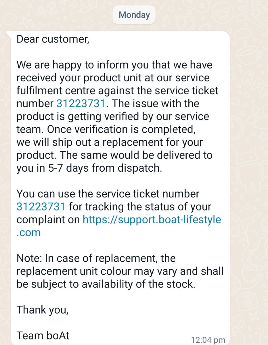 ashfak1991's tweet image. #boat की सर्विसेज बहुत बेकार हे मेने boat ऐरपोडस प्रॉब्लम की वजह से return किये थे और रिप्लेसमेंट का mail बी आया के आपका प्रोडक्ट का रिप्लेसमेंट शिप हो जाएगा और फिर रिजेक्ट कर दिया कस्टमर के साथ चीटिंग करते हे #uselessservice @RockWithboAt