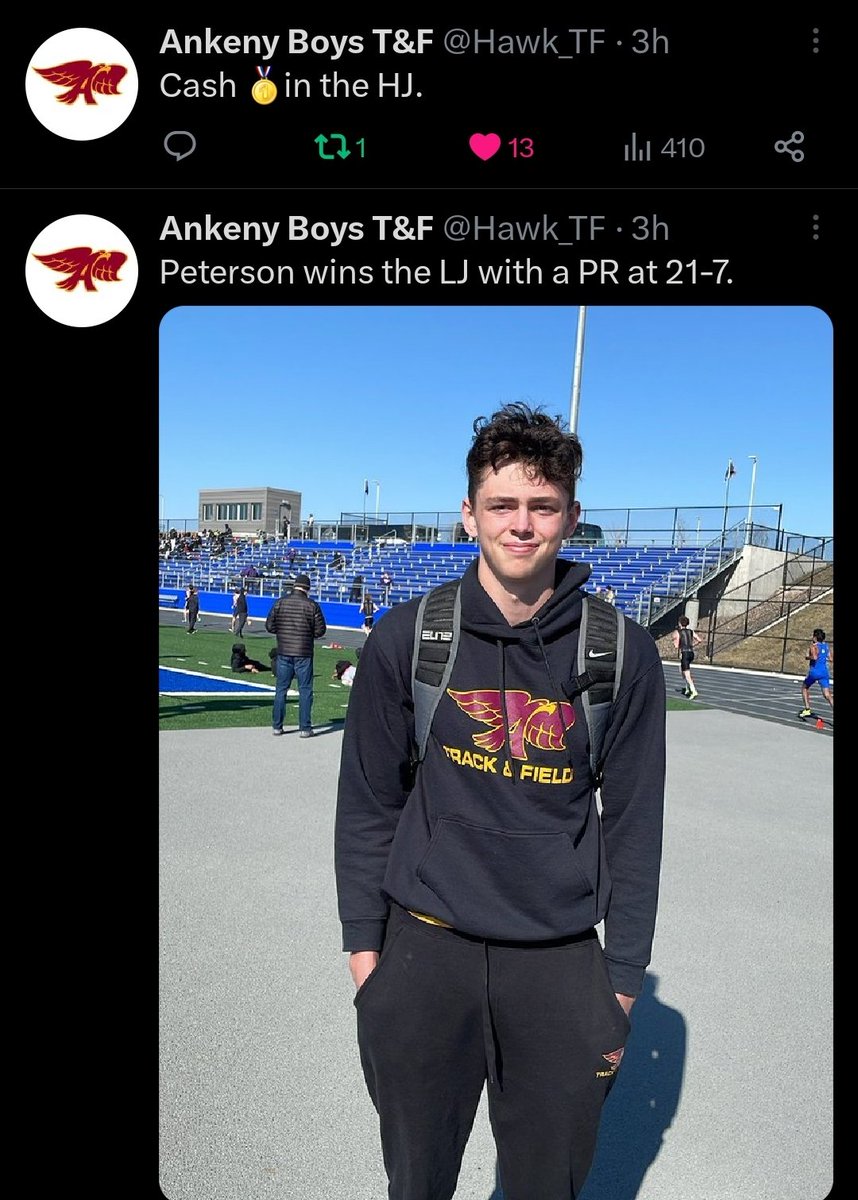 Pretty solid work for the Hawk Flight Crew the past couple days.
🥇🥇🥇 in HJ and LJ <a href="/CashSchoolen/">Cash Schoolen</a> <a href="/jamisonpattonn/">jamo✌🏽</a> <a href="/pederson_cade/">Cade Pederson</a>