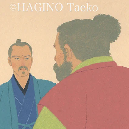 北國新聞、富山新聞連載小説 安部龍太郎さん作「銀嶺のかなた」第78〜81回挿絵です。 
