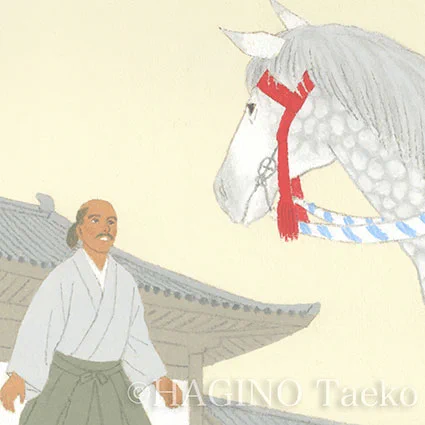 北國新聞、富山新聞連載小説 安部龍太郎さん作「銀嶺のかなた」第78〜81回挿絵です。 