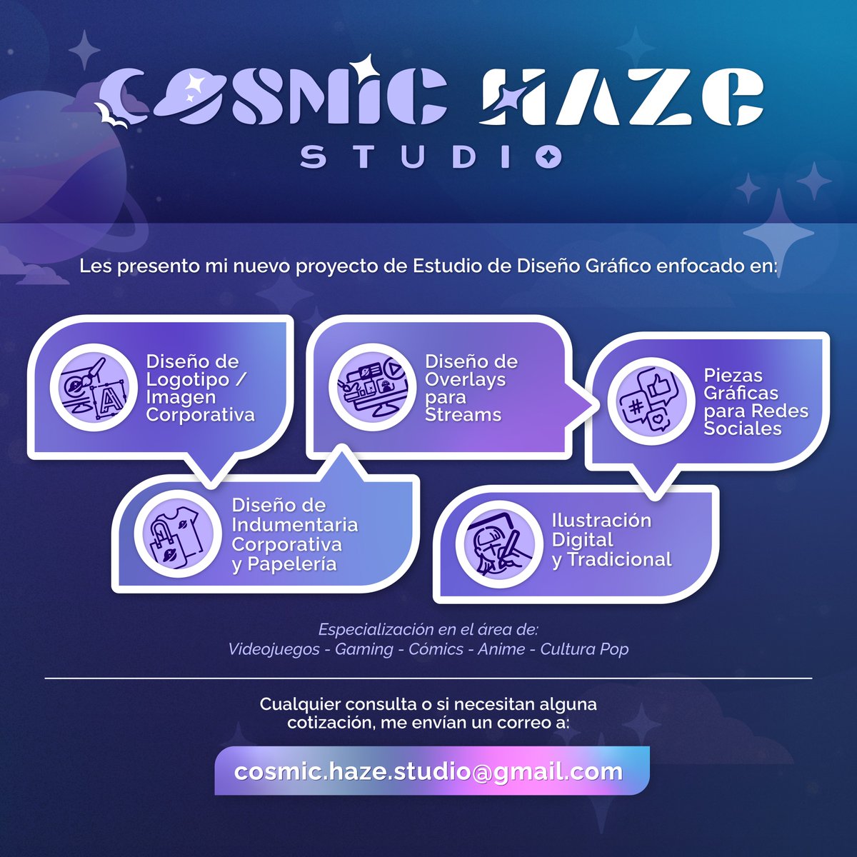 CosmicVero's tweet photo. Hola! Les quería presentar mi nuevo logo como estudio de diseño ✨ espero que les guste. Actualmente estoy tomando pedidos de diseño gráfico de manera freelance debido a que estaré también haciendo un Bootcamp de Diseño UI/UX! https://t.co/vX6FbbkkTu https://t.co/F89CUvGm8K