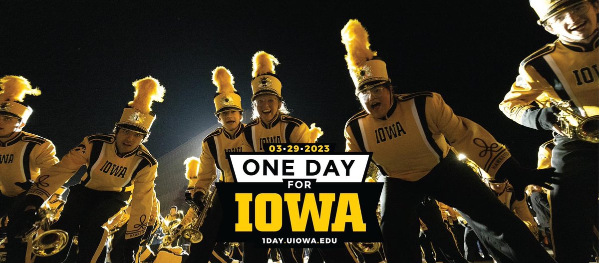 Tomorrow is One Day for Iowa! Consider making a gift to the new Lou Crist Legacy Fund to build the future for the next generation of marching Hawkeyes, and share how the band has impacted you! #1DayForIowa 1dayforiowa.org/fa-hmb23
