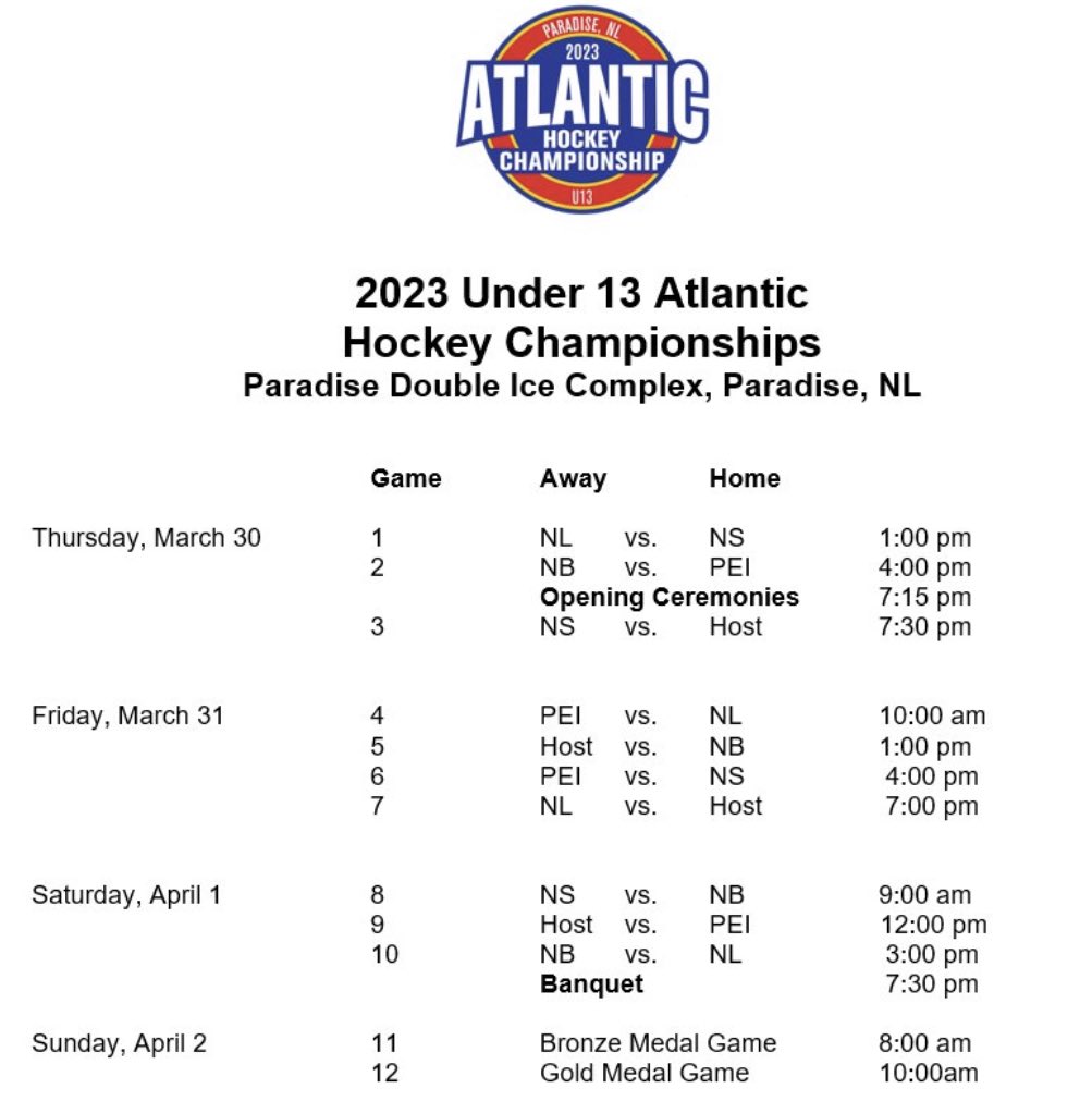 Knightsu13aaa's tweet photo. The Knights are pumped to have to privilege to host the U13AAA Atlantic Tournament!! If you want to see some exceptional hockey then come to the Paradise Double Ice Complex this weekend!! @U13Atlanticspar @HkyNL @HockeyNS @HockeyPEI @HockeyNB #feelthesteel https://t.co/tGjMAc28x2