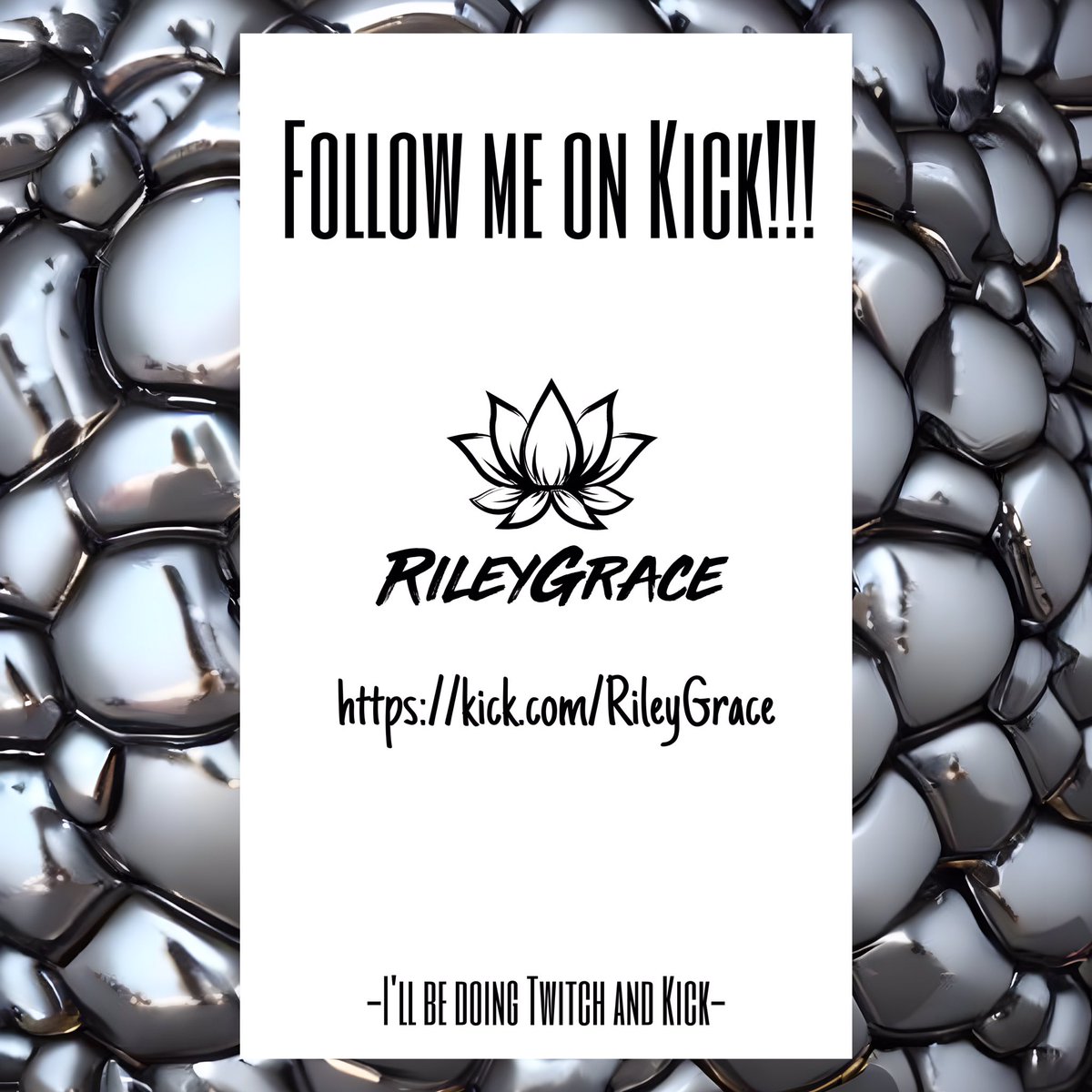 Just adding some fun! Give me a follow on Kick and let me know if you’re growing over there as well! Had such a fun stream today and coming back after a break feels great. Much love and thanks for all that you do! kick.com/RileyGrace