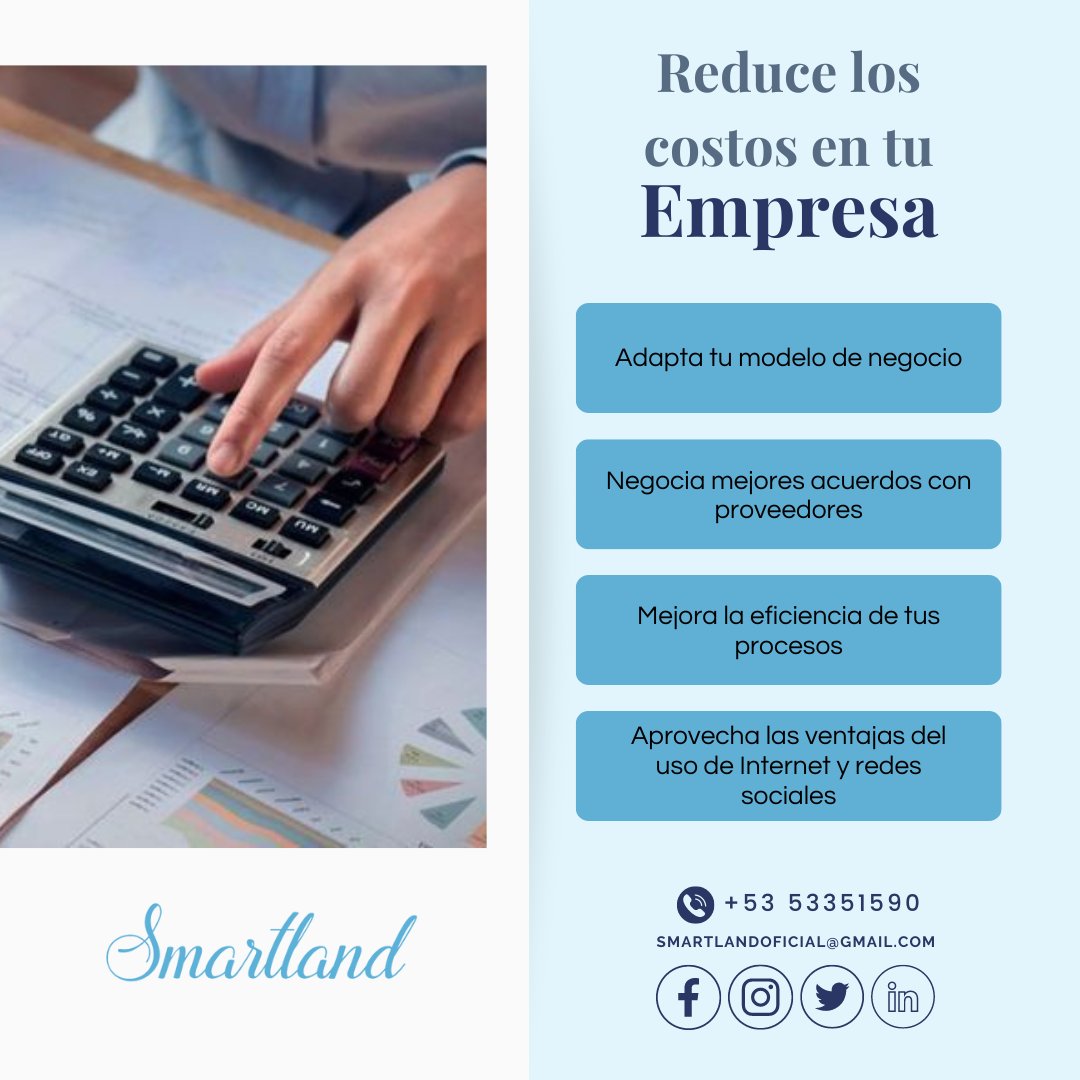 Optimizar los #costos de una #empresas es un proceso continuo y requiere de atención y análisis constante. 📖🧐

Hoy te regalamos (sin costo adicional 🤑) algunas ideas de cambios que podrás implementar para asegurar la #sostenibilidadfinanciera de tu negocio 😉