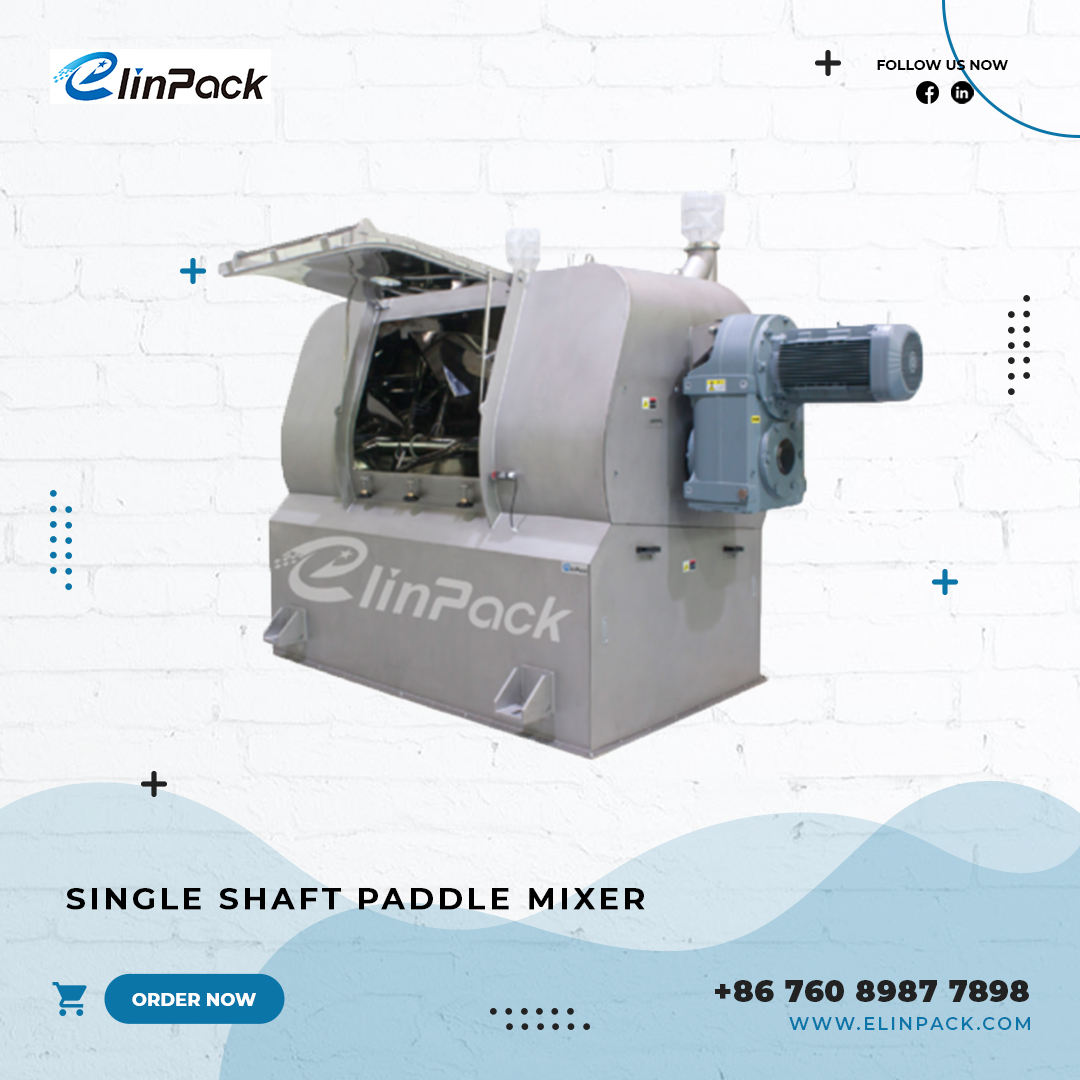 Mix different materials with ease using Elinpack's Single Shaft Paddle Mixer! 🌟 Efficient mixing with single shaft and paddles, available in different sizes to fit your production needs. Easy to clean and maintain. #Elinpack #PaddleMixer #EfficientMixing #HomogeneousMixing