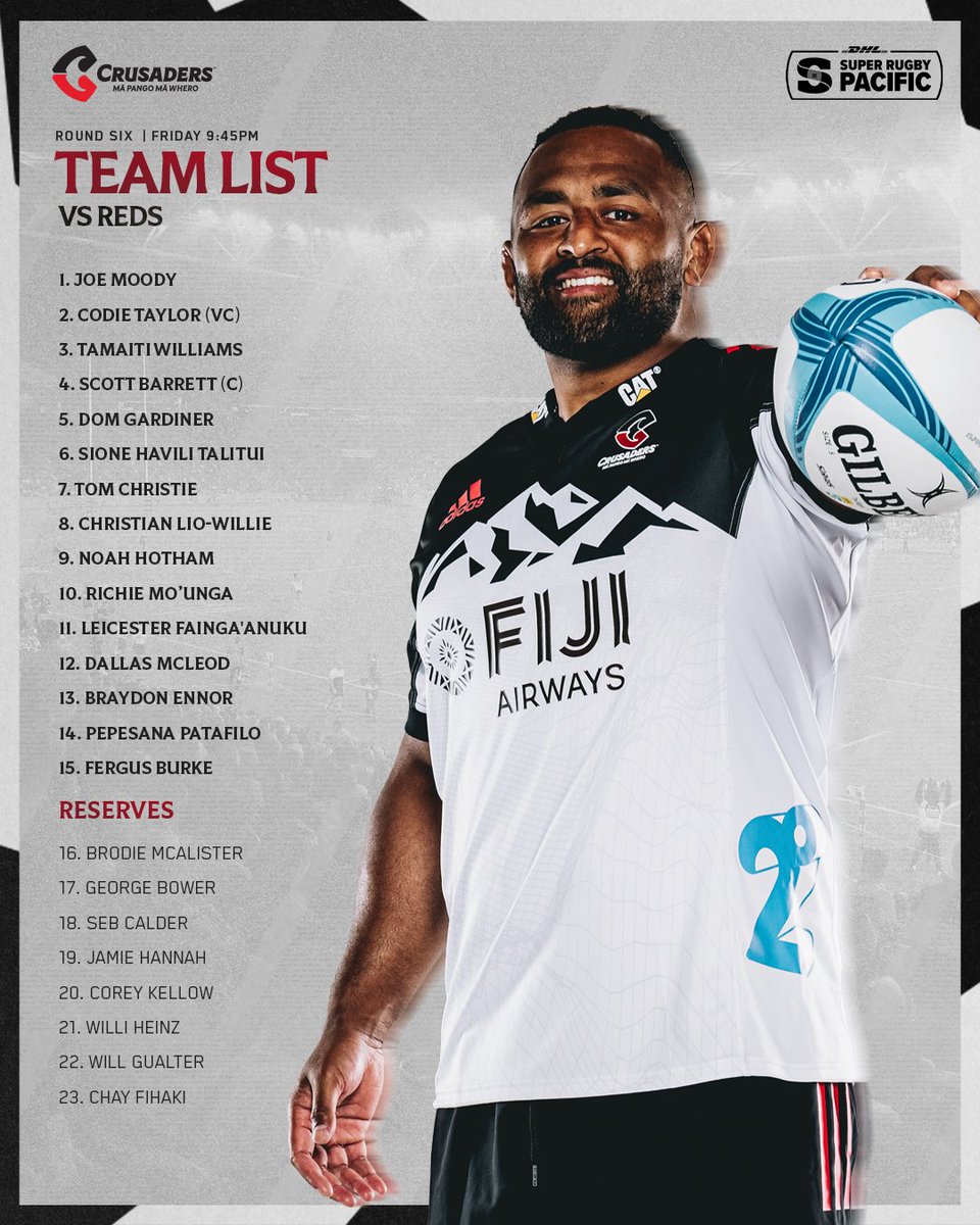 crusadersrugby's tweet photo. Round Six, locked in. 🦘 https://t.co/s8kf7m3yCp