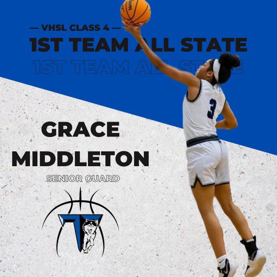 TuskyHusky_GBB's tweet photo. And next another honor for @_GraceMiddleton who received 1st team all state honors. Leading the lady huskies with 20 ppg, 6 rebounds and 3.5 steals! Congratulations grace! She also earn All Met honors today as well. What. A. Year 👏🏻👏🏻👏🏻🏀💙 https://t.co/bXr54TgU0a