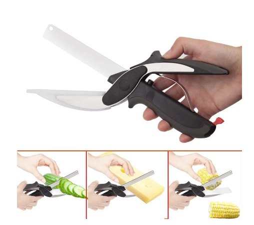 Name: Clever Cutter Details: Household Good Hand Two-in-One Multifunctional Kitchen Scissors Meat Cutting and Vegetable Cutting Removable Scissors