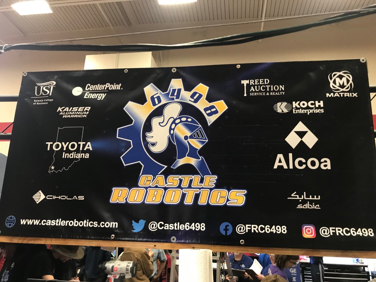 Castle6498's tweet photo. Thanks @frcteam1720 for awarding us "The Coolest PIt" recognition at last week's @FIRSTINRobotics Tippecanoe event. We continually work to make our pit functional, informative, and fun! #FINFAM #omgrobots #morethanrobots #castlerobotics #CHARGEDUP #FIRSTENERGIZE #INWLA @FRCTeams https://t.co/zUrsX4oIxN