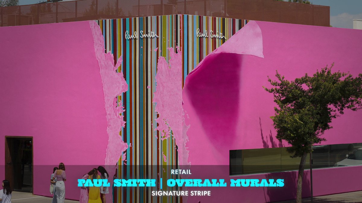 In the Retail category, the Silver OBIE winner is Paul Smith and <a href="/OverallMurals/">Overall Murals</a> for Signature Stripe. 

It’s a clever way to leverage retail storefronts to attract attention and become a background for social media. 

#OBIEAwards #OOH2023
