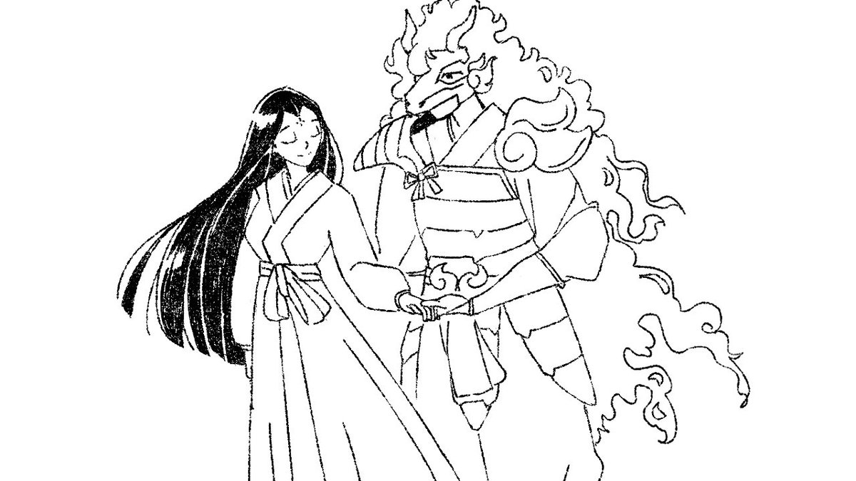 Amanozako0kami's tweet photo. Some Midoriko x Kirinmaru love.
I wanna thank @yoongilover09 for taking my request. I have fallen in love with how adorably serene they look.
If anyone is interested they're taking commissions 😊
#midokirin #midomaru #kirinmaru #midoriko #麒麟丸 #翠子 #inuyasha https://t.co/BpF8OnCyvx