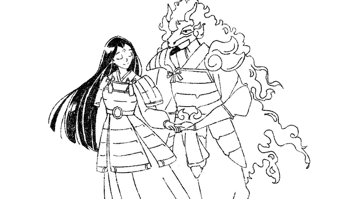 Amanozako0kami's tweet photo. Some Midoriko x Kirinmaru love.
I wanna thank @yoongilover09 for taking my request. I have fallen in love with how adorably serene they look.
If anyone is interested they're taking commissions 😊
#midokirin #midomaru #kirinmaru #midoriko #麒麟丸 #翠子 #inuyasha https://t.co/BpF8OnCyvx