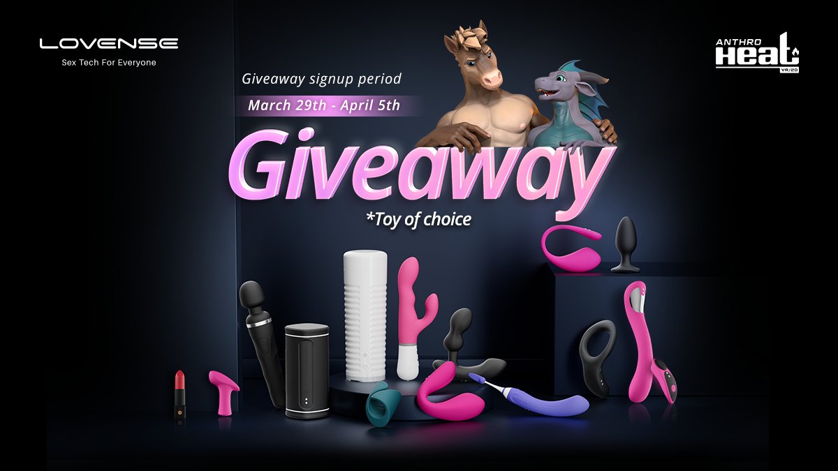 GIVEAWAY To enter, follow @Lovense & @AnthroHeat, and RT this post! From today until Apr 5, 2x winners will be chosen to select any Lovense toy (Sex Machine excl.). You can also get 55% off on all Lovense toys during this period! bit.ly/3Z8ECdq