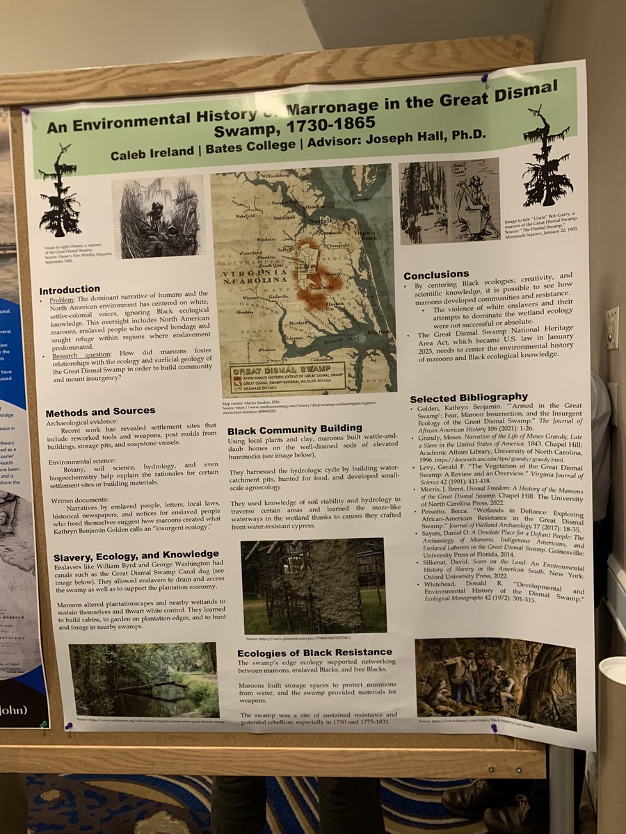 I am thrilled to announce that I won the award for most effective poster as an undergrad at the #ASEH2023 conference in Boston this past week! I loved meeting so many environmental historians in one place and am deeply grateful for the kindness and warm welcome they all gave me.