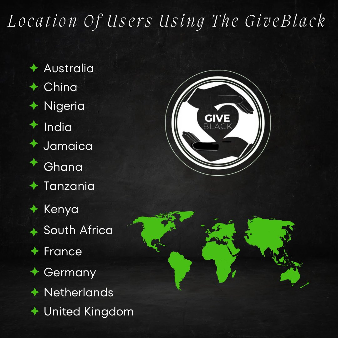 13 other countries outside of the USA have users using the GiveBlackApp! Why not join the GiveBlack Family? ⚜️ • • • #Countries #GiveBlack #philanthropy #international #Funding #supportblackbusiness #blackbusiness