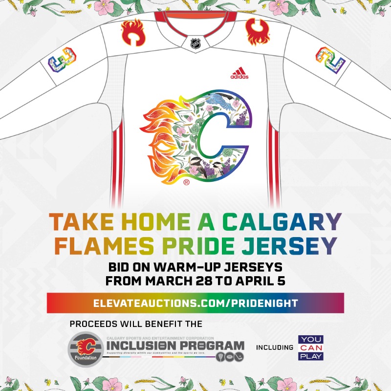 Calgary Flames on X: Our signed Indigenous Celebration warm-up jersey  auction ends on Tuesday at 8:00 PM MT! Proceeds will benefit local  programming in all 7 Nations via the @FlamesFdn ❤️ Bid