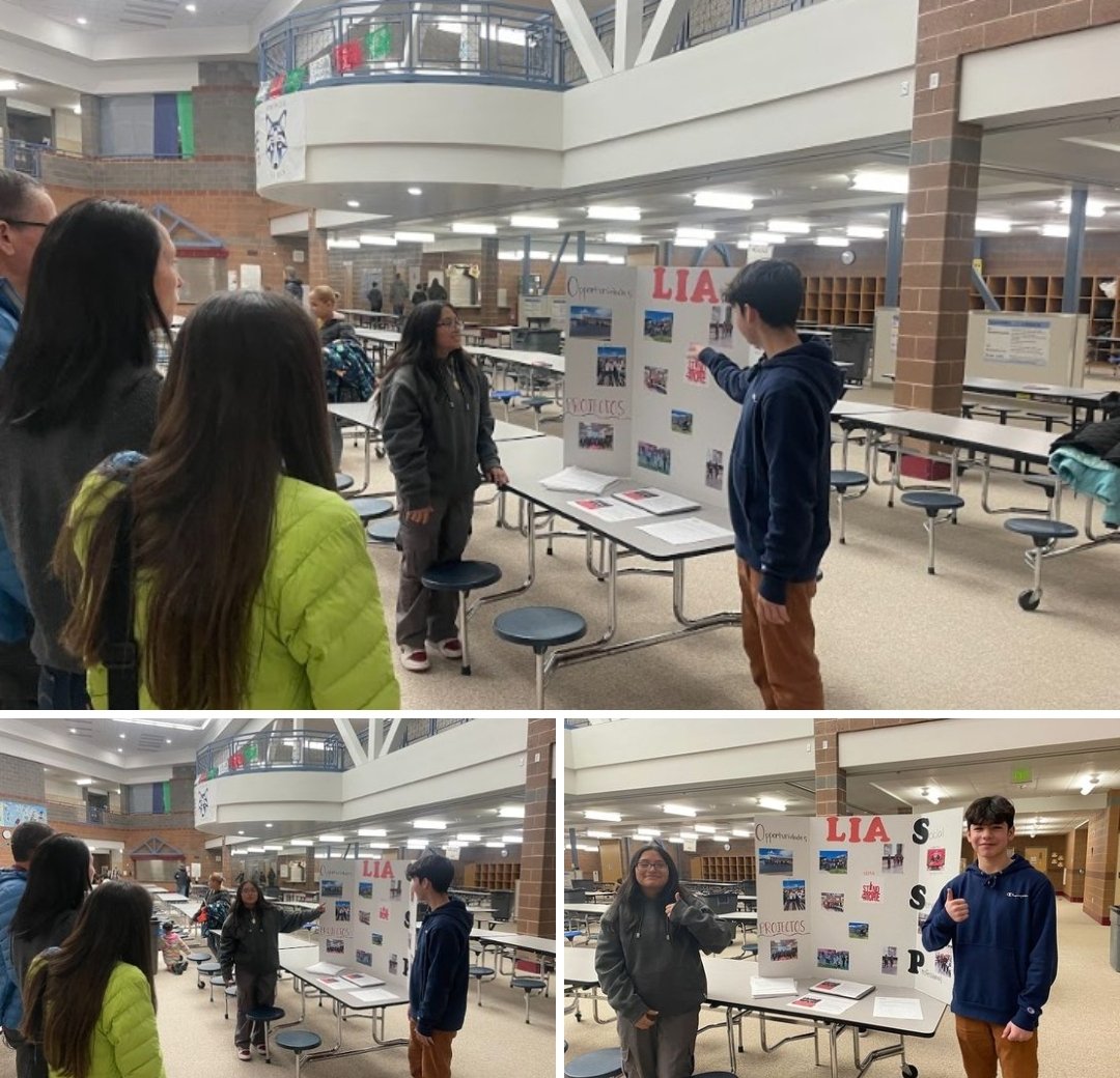 #ParkCitySchools Latinos in Action scholars presented to students and families that showed interest in joining LIA.

Los académicos Latinos en Acción de #ParkCitySchools les presentaron a los estudiantes y familias que mostraron interés en unirse a LIA.