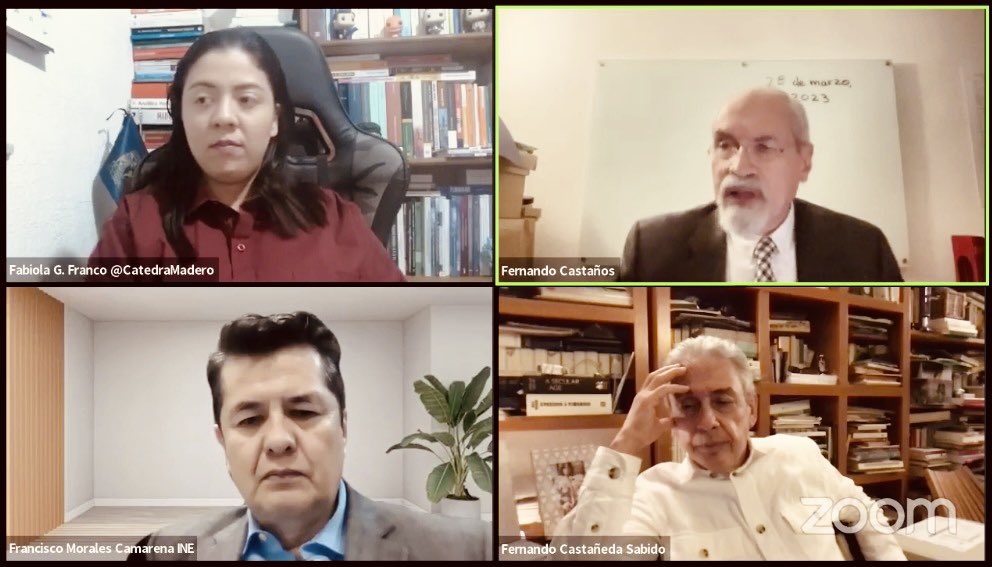 📍Empezamos con la transmisión #envivo del webinar “Retos del INE”📲 
Participan el Dr. <a href="/Desgloses/">Fernando Castaños</a> y el Mtro. Ricardo de la Peña 🔍
<a href="/CastanedaSabido/">Fernando Castañeda</a> <a href="/FabyGfranco/">Fabiola G. Franco</a> 

Síguelo por #FBLive 👉🏻 bit.ly/3M3g42C

#CátedraMadero <a href="/UNAM_FCPyS/">FCPyS-UNAM</a> <a href="/IISUNAM/">IISUNAM</a> <a href="/INEMexico/">@INEMexico</a> <a href="/CEP_UNAM/">Centro de Estudios Políticos</a>