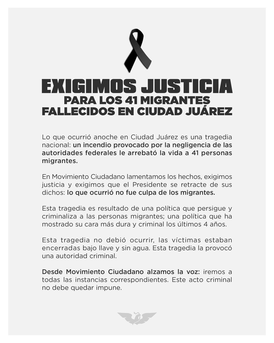 MujeresMovTab_'s tweet photo. Sobre los condenables hechos ocurridos en las instalaciones del Instituto Nacional de Migración en Ciudad Juárez, este es el comunicado de @MovCiudadanoMX: https://t.co/BAe3t4WjXM