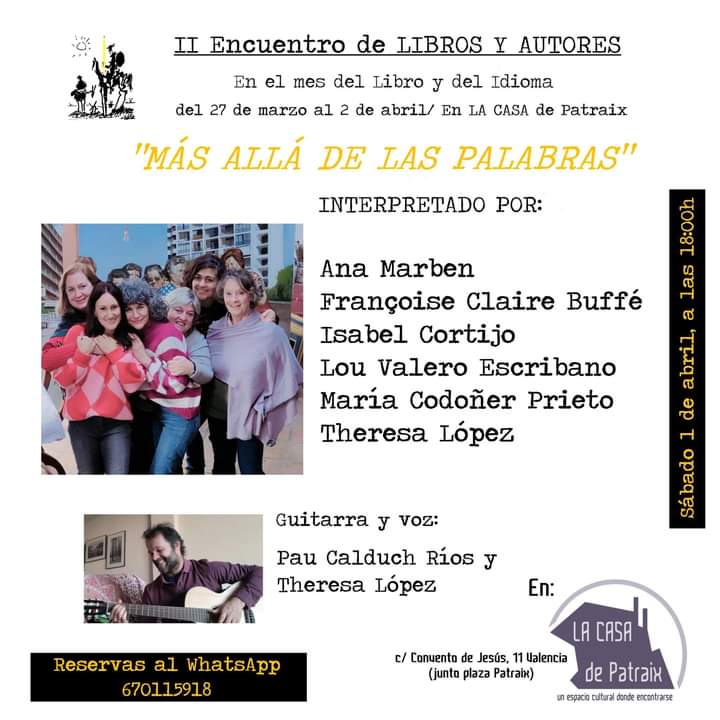 maria_codoner's tweet photo. El sábado hablaremos de escritura.
Y de algunas cosas más.
#escritoras #literarura 
#lacasadepatraix https://t.co/Q9X8DjPozR