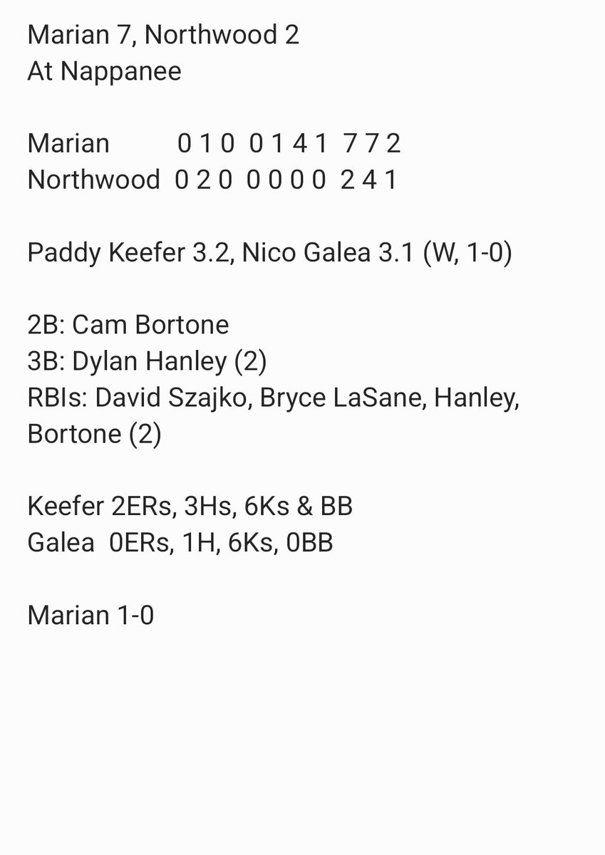 Marian Baseball tweet media