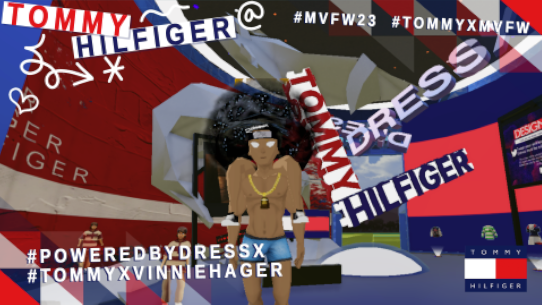 Having Fun at Tommy Hilfiger MVFW #MVFW23 #TommyxMVFW #PoweredByDressX #TommyxVinnieHager  TommyxMVFW23