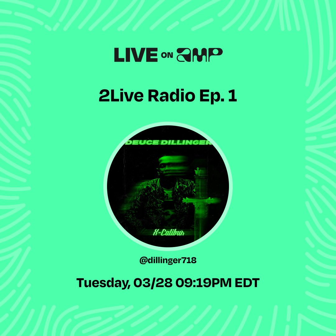DeuceDilli92's tweet photo. My Amp show, 2Live Radio Ep. 1, is live. Don't miss it! Tune in! https://t.co/XhGc1HRsVq https://t.co/BNv31Ramqi