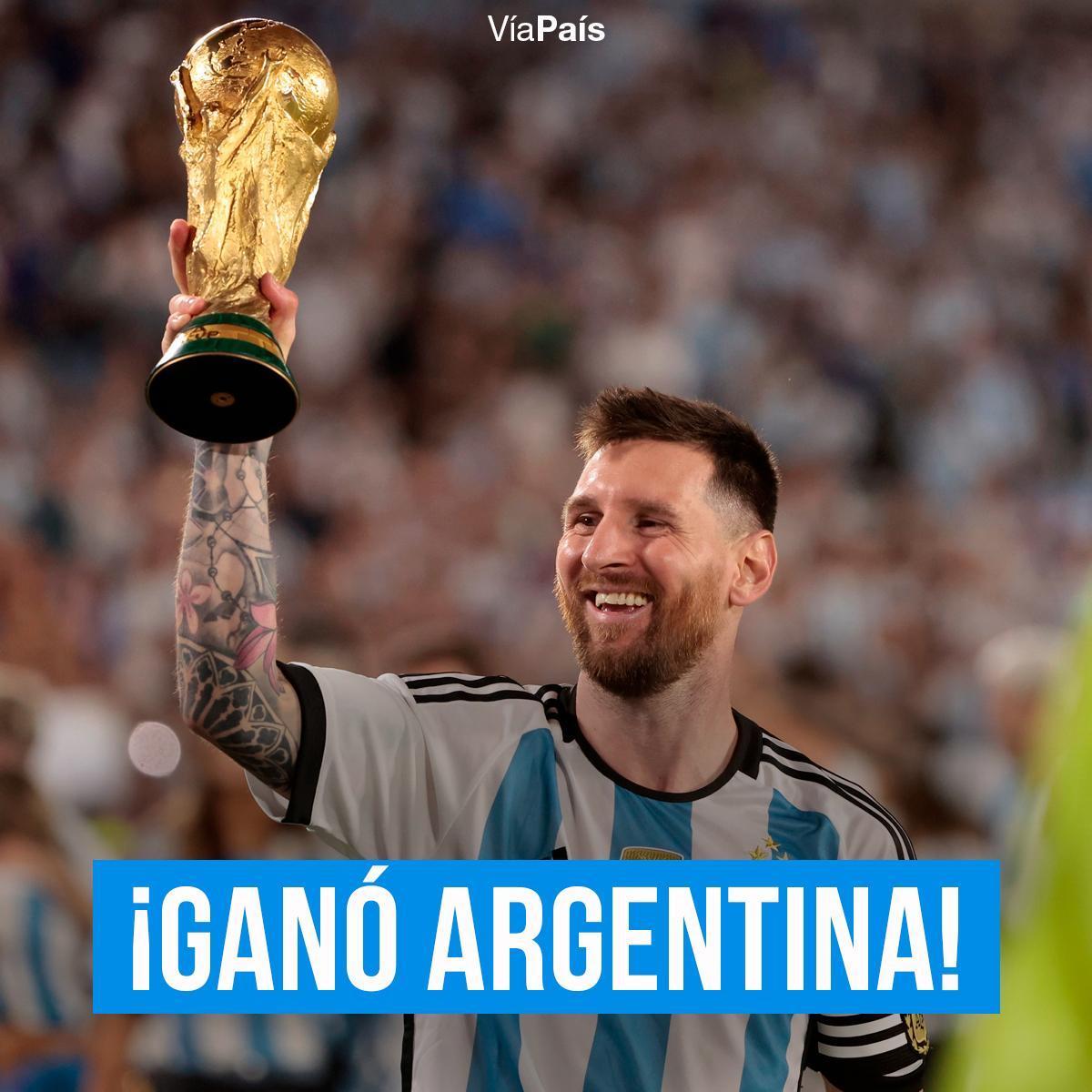 🇦🇷OTRO TRIUNFO MÁS PARA LA SCALONETA🇦🇷

😍Argentina salió victoriosa en el partido amistoso frente a Curazao por 7-0, con tres goles de Lionel Messi, uno de Nicolás González, otro de Enzo Fernández, un penal de Ángel Di María y un gol final de Gonzalo Montiel.