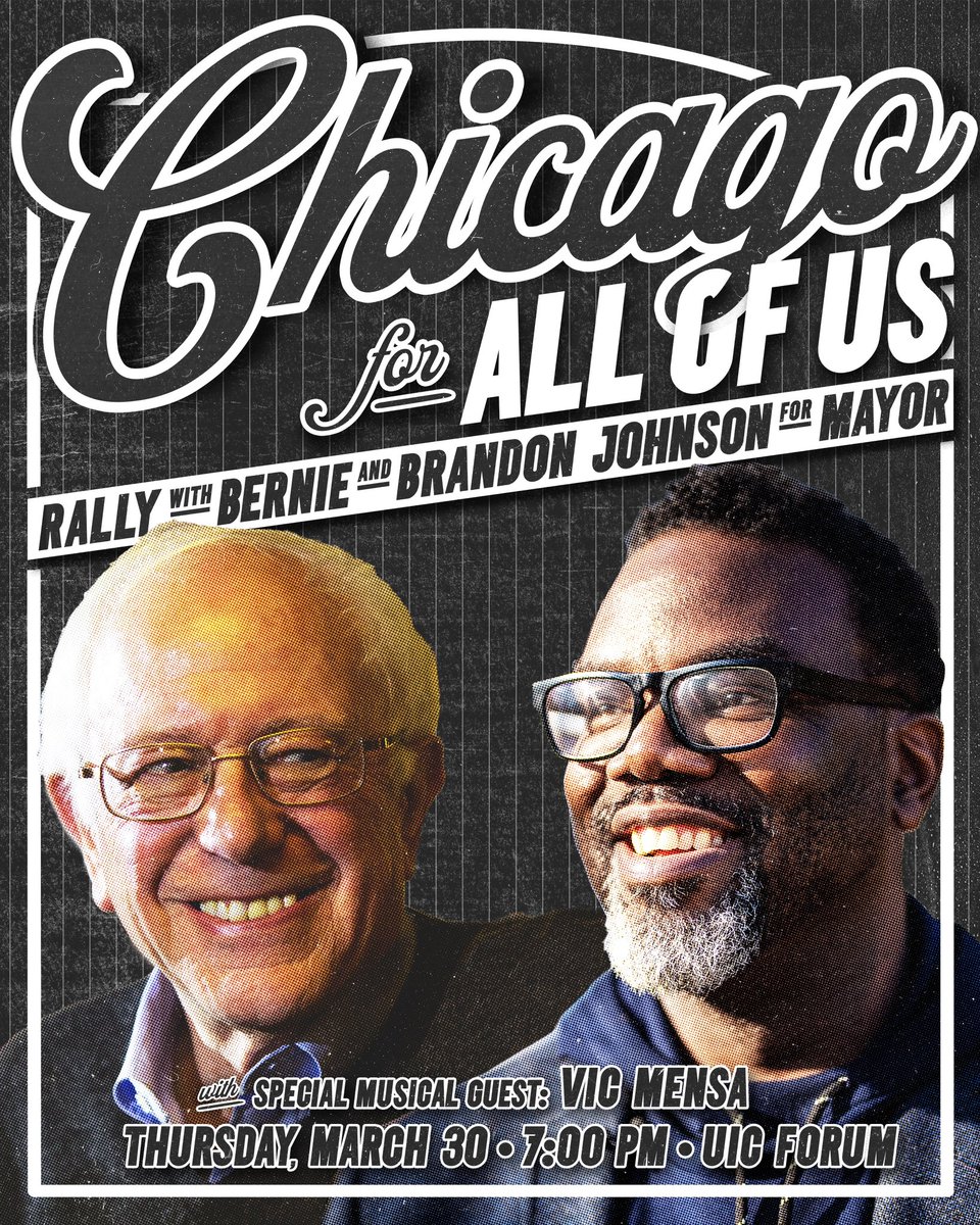 Chicago deserves a mayor who will invest in the working families' needs — affordable housing, health care, fully funded neighborhood schools, good jobs. That's the kind of mayor <a href="/Brandon4Chicago/">Brandon Johnson</a> will be.

Join us as we rally to get out the vote this Thursday at 7 PM.