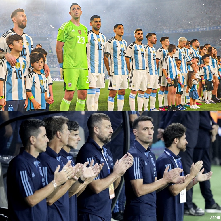 InvictosSomos's tweet photo. Argentina ahora mismo:

➤ Campeones del mundo (final ante Francia).
➤ Campeones de América (final ante Brasil).
➤ Campeones de la Copa de Campeones (final ante Italia).
➤ Solo 1 derrota en sus últimos 45 partidos. 

De pie ante La Scaloneta.

SELECCIÓN LEGENDARIA. https://t.co/zK0XmYpVJC
