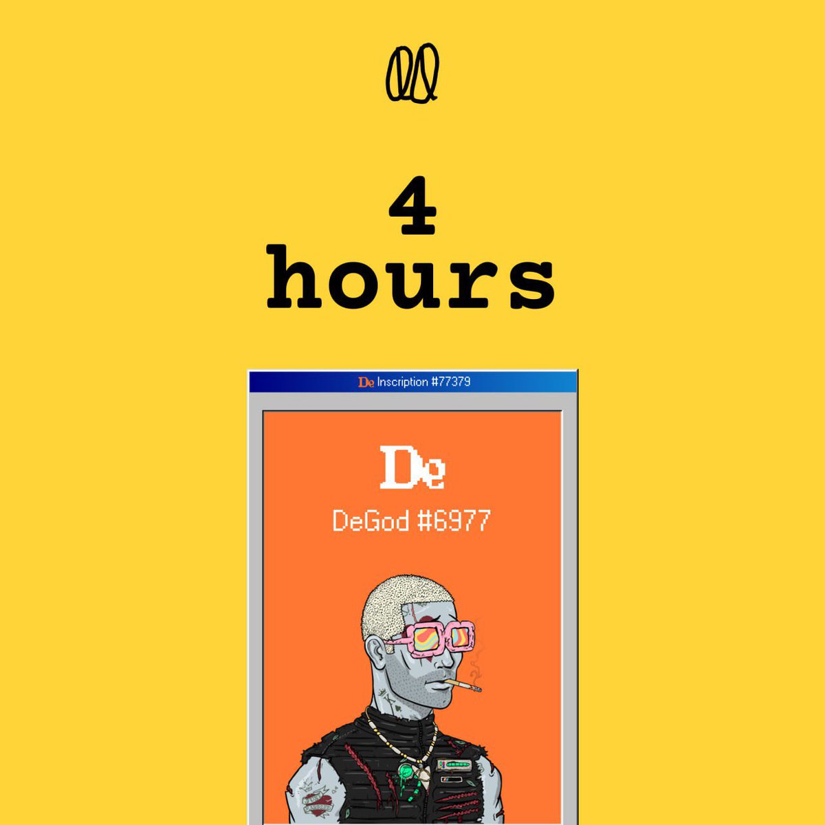 4 hours left to migrate your y00ts for a chance to win a BTC DeGod.