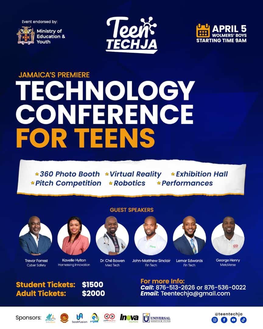 MDLinkHealth's tweet photo. Our CEO, Dr. Ché Bowen, will be a guest speaker at Jamaica's upcoming premiere technology conference 'Teen Tech Ja'! Join us on April 5th, as we dive into the 🌎 of MedTech.
#MDLink #TeenTechJa #Technology https://t.co/0BoH3qxgpe