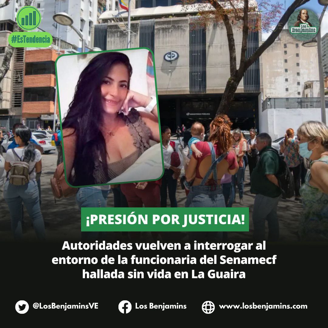 LosBenjaminsVE's tweet image. Autoridades vuelven a #interrogar al entorno de la #funcionaria del #senamecf halla sin vida en #LaGuaira 

instagram.com/p/CqWGW9eg4Fy/…
