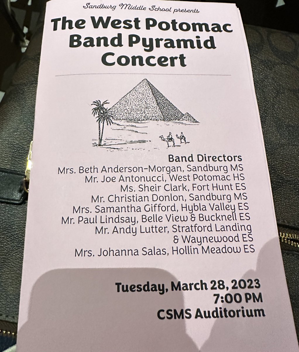 sandburg_ms_pta's tweet photo. 🎵Wow! West Potomac Band Pyramid Concert was a blast! So much great music by talented students led by dedicated band directors. #panthersbecomewolverines #letsgoband @westpoband @FortHuntPTA @PTABucknell @WaynewoodPTA @slespta @HyblaValleyES @BelleViewES @PTAHMES @SandburgBand https://t.co/Q0dS2rknZV