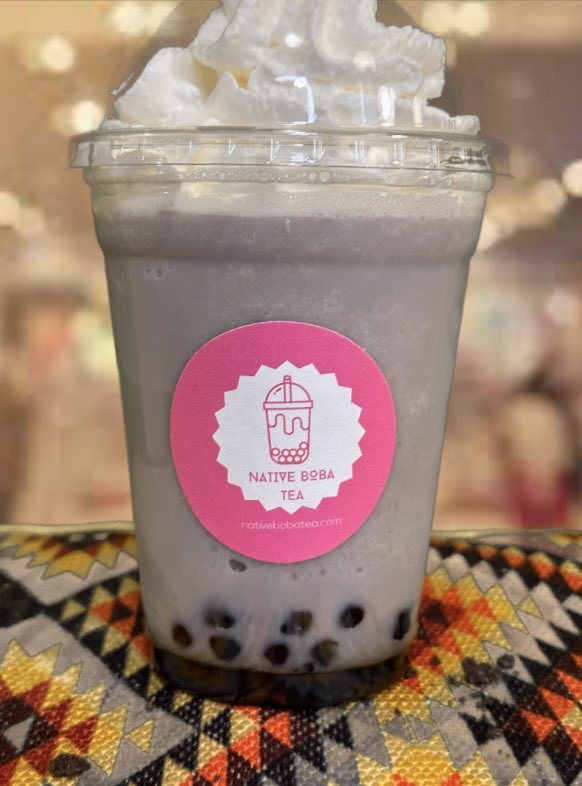 <a href="/NativeBobaTea/">Native Boba Tea</a> brings you the Taro Boba. Blended with Earl Grey Tea, cream and freshly cooked brown sugar tapioca pearls. Topped with whipped cream for added deliciousness! 🧋😋 

#nativebobatea #taroboba #fortheloveofboba