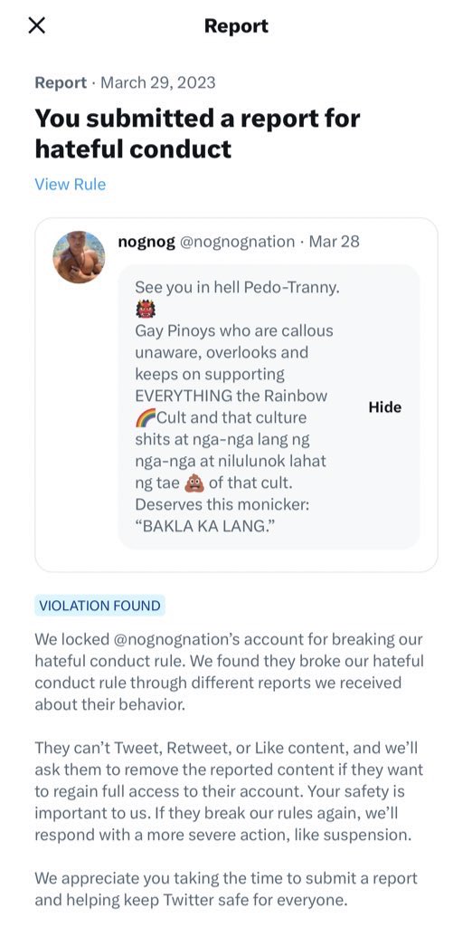 twgliving's tweet photo. 🚨 Breaking News 🚨 
This racist transphobic asshole account has been blocked by twitter! Thank you everyone who reported! https://t.co/CkHtpirfVo