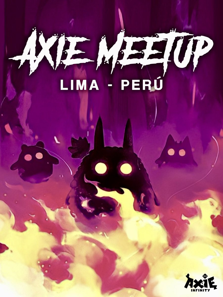 AXIE MEETUP LIMA 🦇🔥
1era reunión oficial <a href="/AxieInfinity/">Axie Infinity</a> en Lima 🇵🇪

🗓️ Jueves 30 Marzo 7pm
📍 Saha Cocktail Bar Miraflores
🔥 Invitados sorpresa
⚡️ Drinks y Comida ilimitada
🚨 Anuncios y Sorteos!

Separa tu Entrada VIP Gratuita antes que se acaben 👇
joinnus.com/events/enterta…