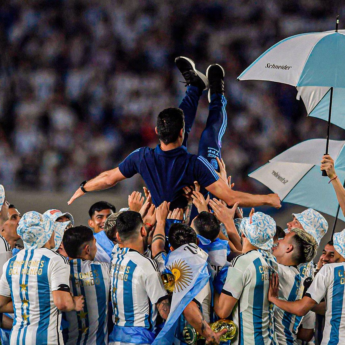 🇦🇷🥇 La Selección Argentina es la ACTUAL CAMPEONA DEL MUNDO y llegó al PUESTO N° 1 en el ranking FIFA de selecciones.

Tierra de campeones.