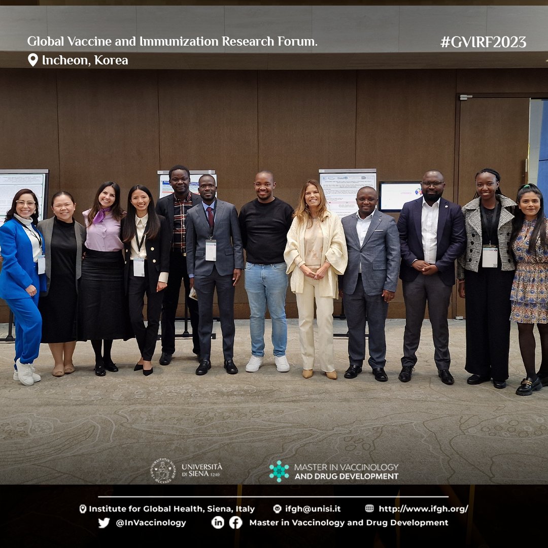 This is impact!👏 
Prof Sue Ann Clemens, Head of the Institute for Global Health University of Siena and 12 Master in Vaccinology and Drug Development alumni are part of GVIF 2023 at Incheon, Korea.🇰🇷

#MasterInVaccinology #UniversityOfSiena #IFGH #GVIRF2023