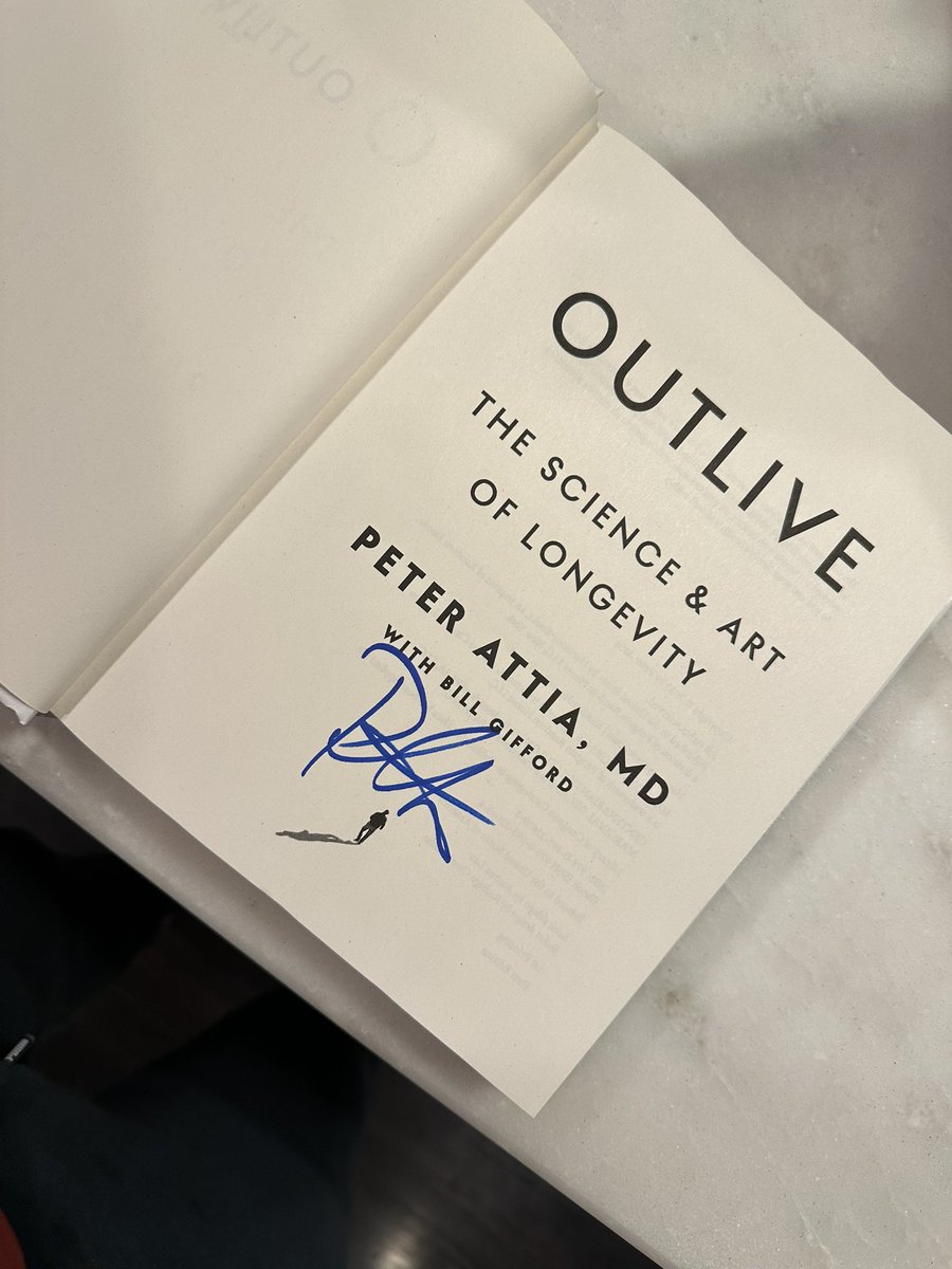 Look what came in the mail today from <a href="/PeterAttiaMD/">Peter Attia</a>! Can’t wait to start reading.