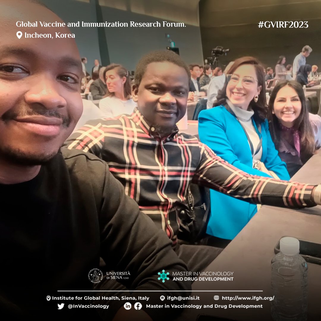 This is impact!👏 
Prof Sue Ann Clemens, Head of the Institute for Global Health University of Siena and 12 Master in Vaccinology and Drug Development alumni are part of GVIF 2023 at Incheon, Korea.🇰🇷

#MasterInVaccinology #UniversityOfSiena #IFGH #GVIRF2023