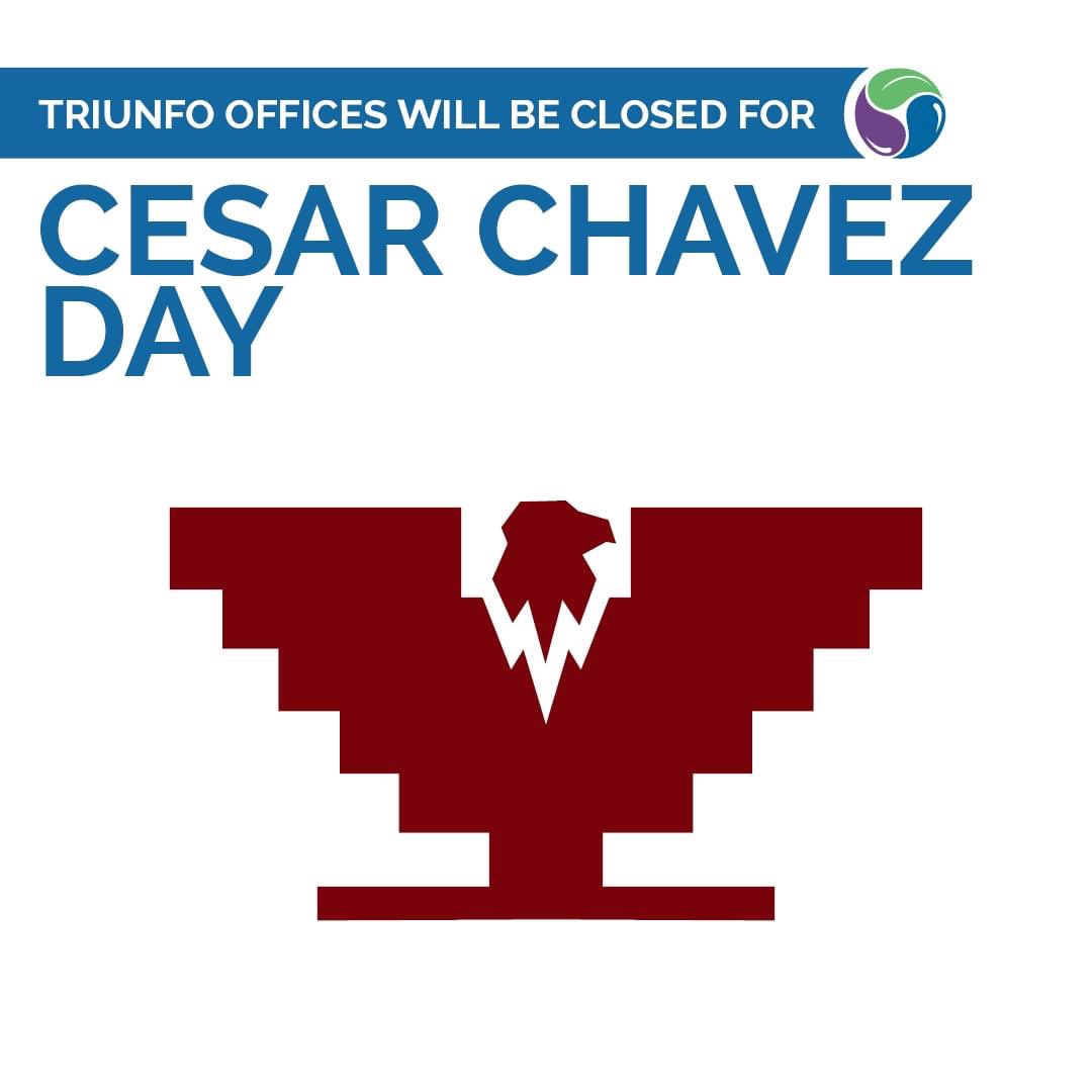 Our offices will be closed on Friday, March 31, in honor of #CesarChavezDay. Call (805) 389-9406 24/7 for water or sewer emergencies.

 #triunfowaterandsanitationdistrict #westlakevillage #oakpark #lakesherwood #hiddenhills #bellcanyon #cesarchavez #water #sanitation