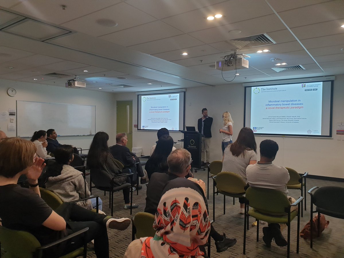 Welcoming Assoc Prof Robert Bryant, to the Basil Hetzel Institute for Translational research as the Michell-McGrath Fellow. Discussing research to advance novel treatments in inflammatory bowel disease (IBD) <a href="/BHIresearch/">Basil Hetzel Institute</a>
<a href="/hosp_research/">The Hospital Research Foundation Group</a>
