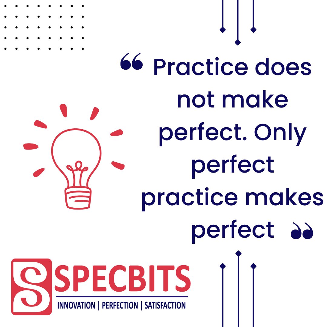 Quote of the Day
#quotes #perfect #practice #technology #lifequotes #goodmorning #SpecBits #SpecBitsQuotes #innovation #instaquotes #boost #yourquote