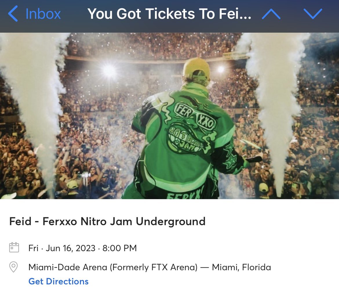 WishUWasPablo's tweet photo. Selling 3 Feid tickets for Miami https://t.co/s2FrLlrGjK