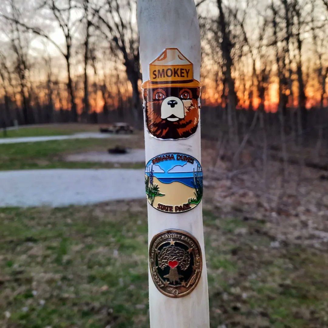 Made a walking stick for my hiking stick medallions 🥰